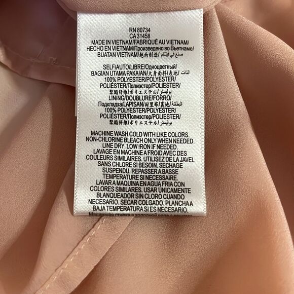 Bcbgeneration light pink blush sleeveless dress choker  + keyhole neck SZ XS - Picture 9 of 13